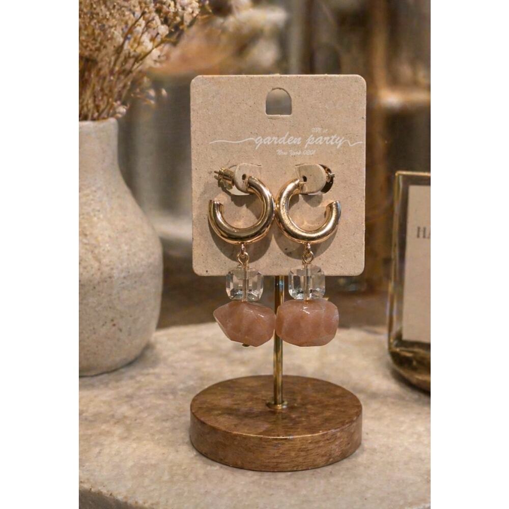 Its A Garden Party Stone Earrings New